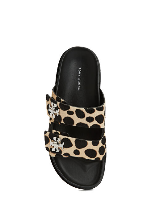 Leopar Desenli Kadın Deri Terlik - Görsel 5