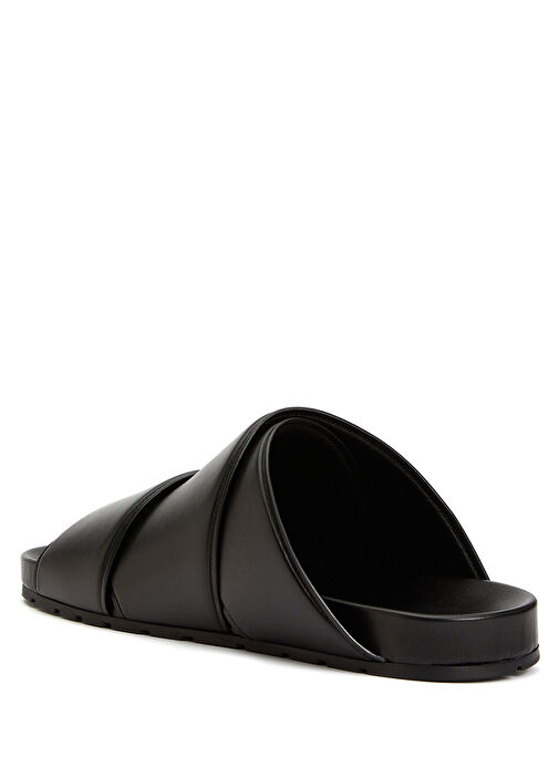 Bottega Veneta Siyah Bottega Veneta Deri Erkek Sandalet