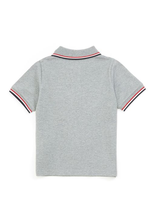 Moncler - Gri Polo Yaka Erkek Çocuk T-shirt - Gri