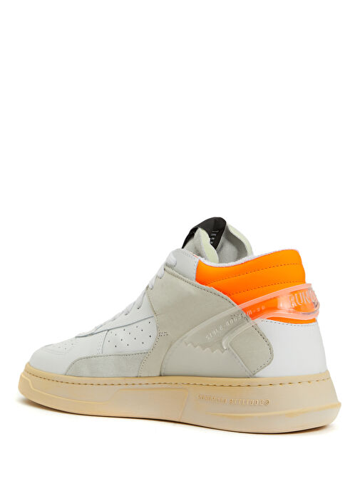 Turuncu Kadın Deri Sneaker - Görsel 4