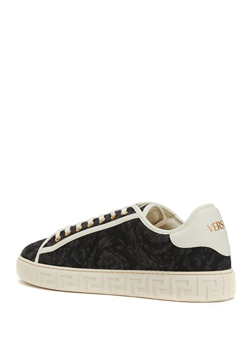 Barocco Greca Siyah Beyaz Erkek Sneaker - Görsel 4