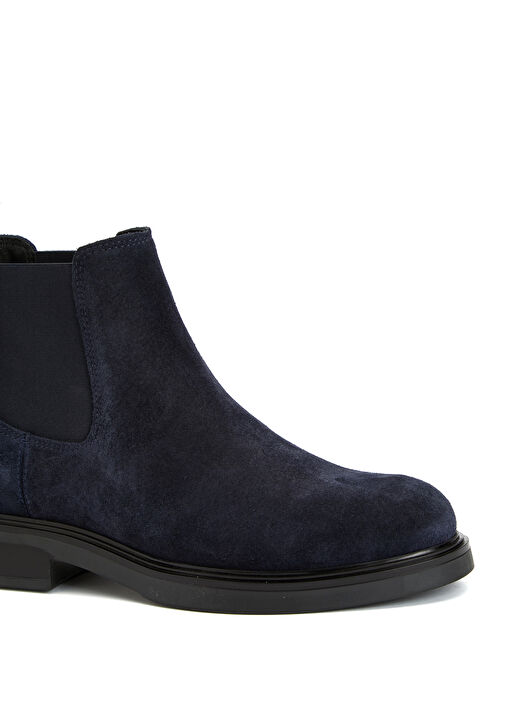 Lacivert Lastikli Kadın Deri Bot - Görsel 7