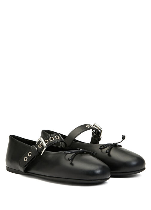 Siyah Deri Babet - Görsel 3