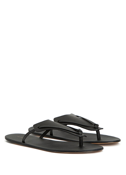 Helena Siyah Kadın Deri Terlik - Görsel 3