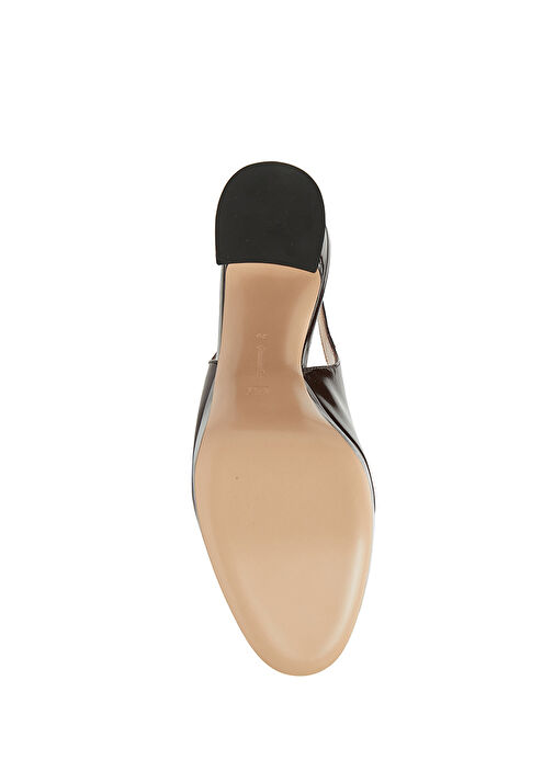 Bordo Deri Topuklu Ayakkabı - Görsel 6