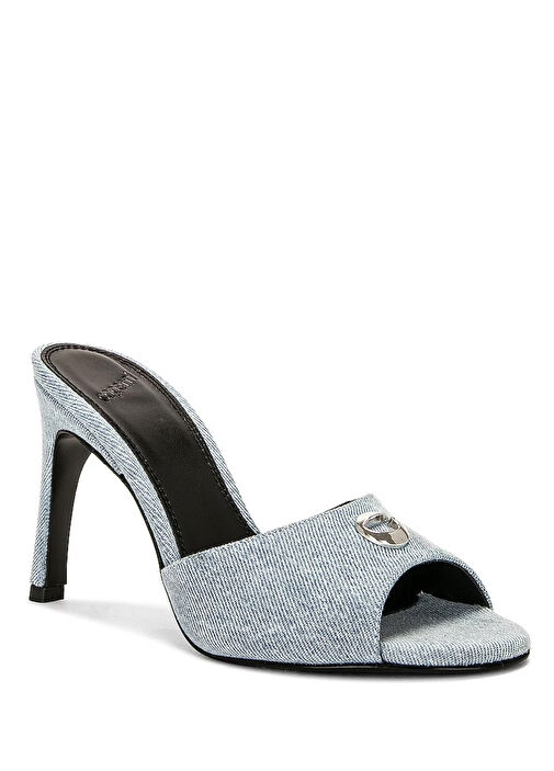 Mavi Logo Detaylı Kadın Denim Terlik - Görsel 3