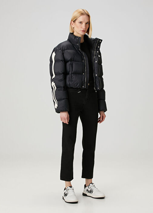 Amiri - Bones Siyah Crop Puffer Mont - Siyah