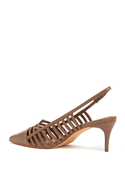 Vizon Deri Topuklu Ayakkabı - Görsel 4