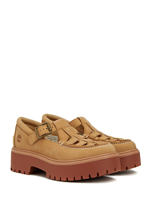 Stone Camel Kadın Deri Loafer - Görsel 3