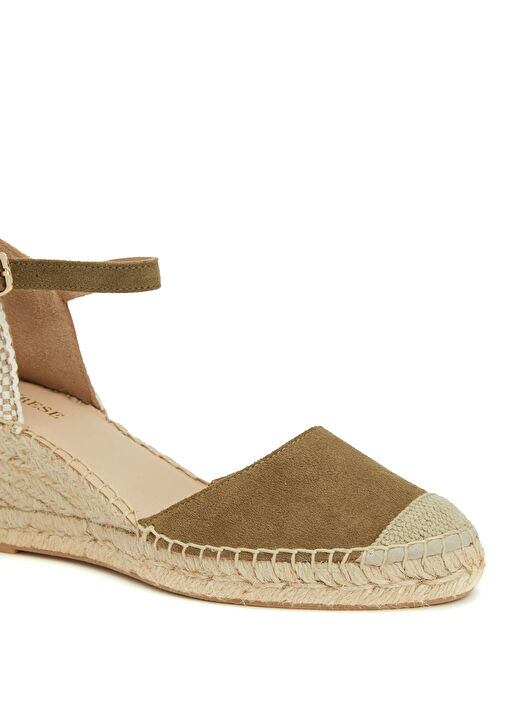 Haki Kadın Deri Espadril - Görsel 7