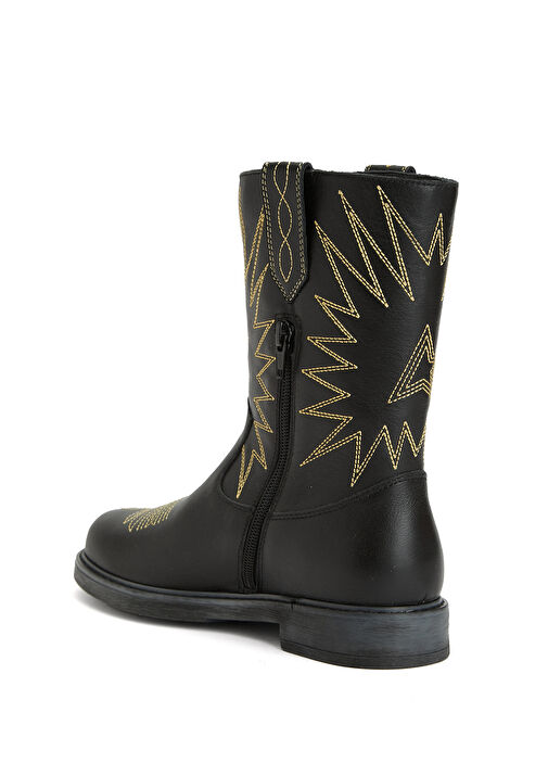 Wish Teen Siyah Kız Çocuk Deri Bot - Görsel 4