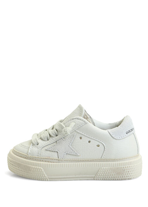 May Beyaz Unisex Çocuk Deri Sneaker - Görsel 2