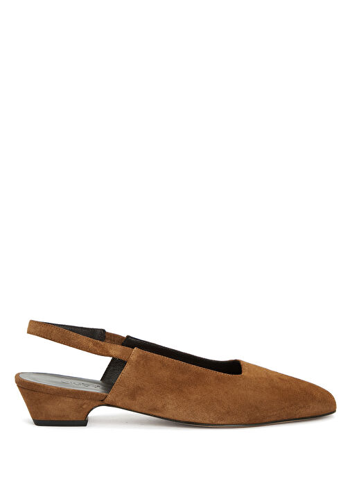 Tütün Süet Topuklu Ayakkabı - Görsel 2