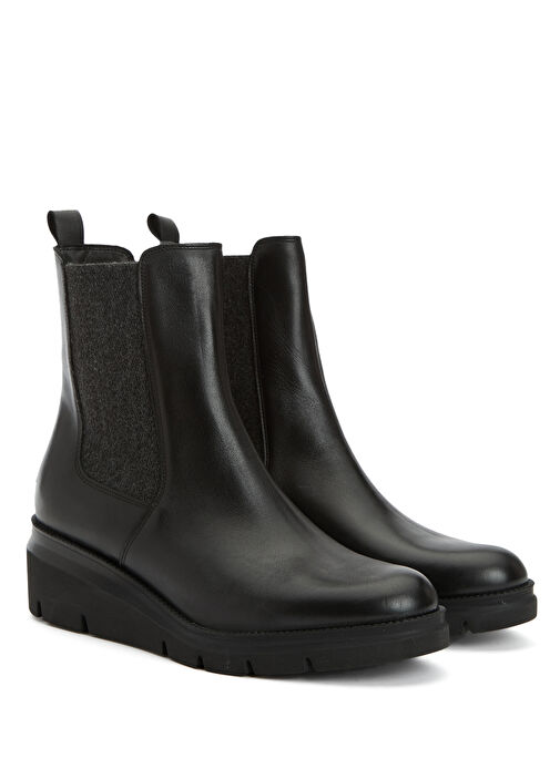 Siyah Kadın Deri Bot - Görsel 3