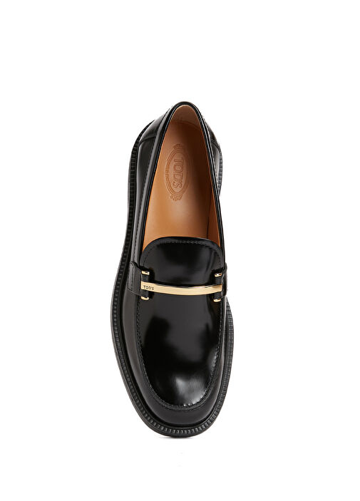 Siyah Kadın Deri Loafer - Görsel 4