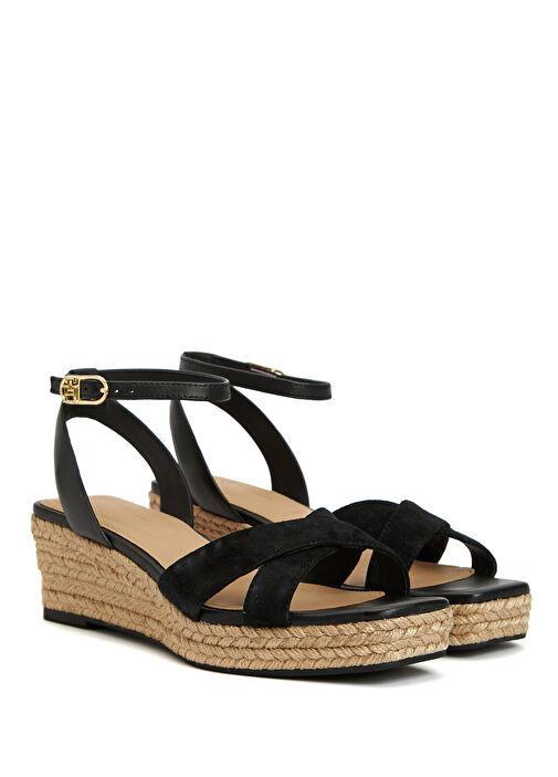 Siyah Kadın Deri Espadril - Görsel 3