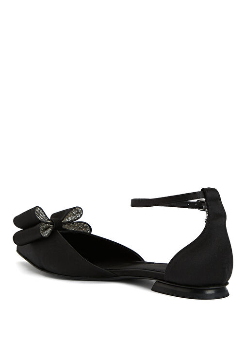 Siyah Fiyonklu Saten Babet - Görsel 4