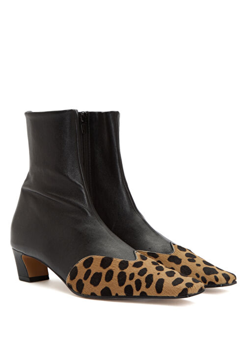 Nevada Stretch Leopar Kadın Deri Bot - Görsel 3