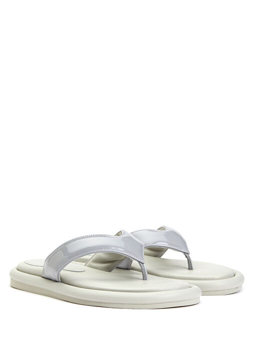 Gia 5 Gri Kadın Deri Terlik - Görsel 3