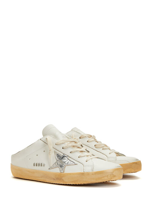 Beyaz Silver Kadın Deri Sneaker - Görsel 3