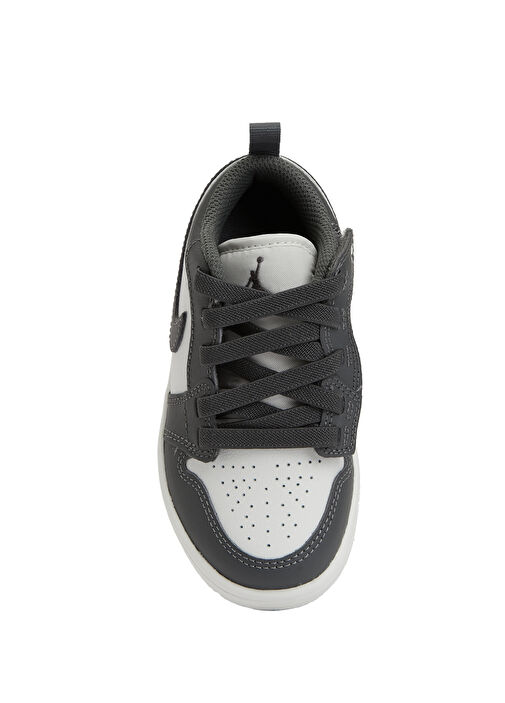 Jordan 1 Low ALT Siyah Gri Çocuk Deri Sneaker - Görsel 5