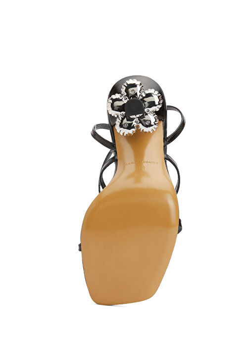 The Daisy Siyah Kadın Deri Sandalet - Görsel 6