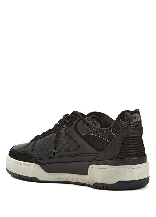 Siyah Erkek Deri Sneaker - Görsel 4