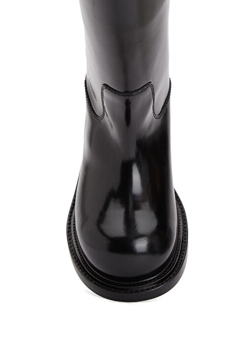 Olivia Siyah Kadın Deri Çizme - Görsel 5