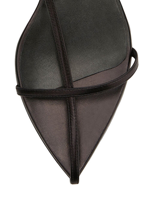 Tripon Siyah Kadın Deri Sandalet - Görsel 7