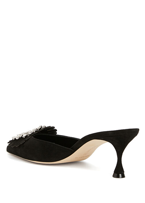 Siyah Kadın Süet Terlik - Görsel 4