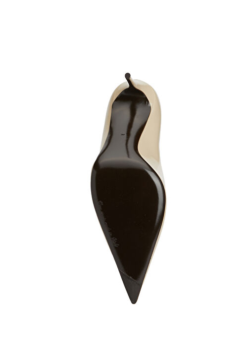 Ekru Deri Stiletto - Görsel 6