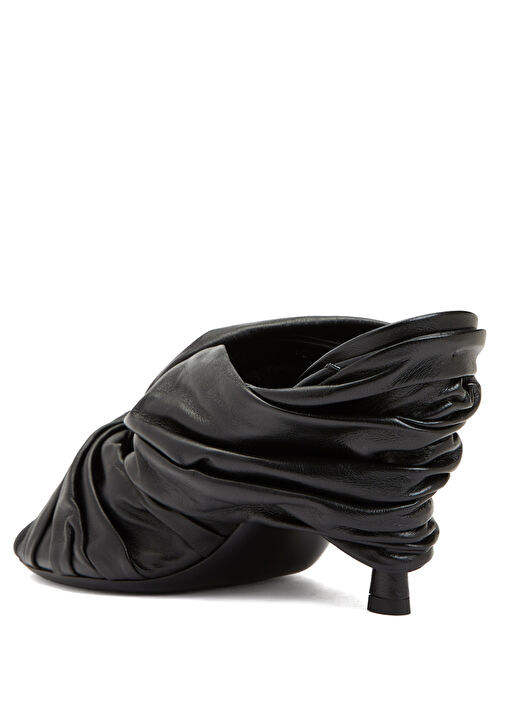 Siyah Kadın Deri Terlik - Görsel 4