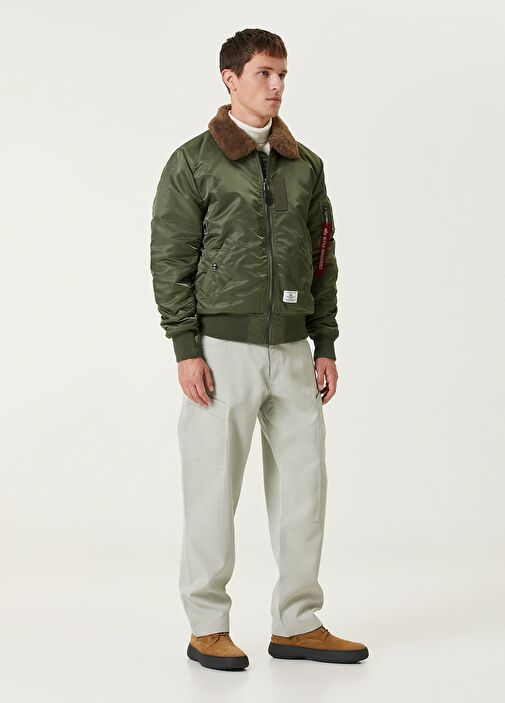 Alpha Industries Haki Erkek B 15 Mod Flight Haki Bomber Mont