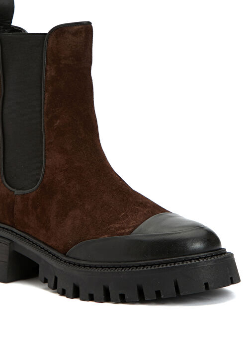 Kahverengi Kadın Süet Deri Bot - Görsel 7