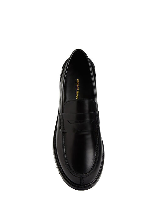 Siyah Kadın Deri Loafer - Görsel 5