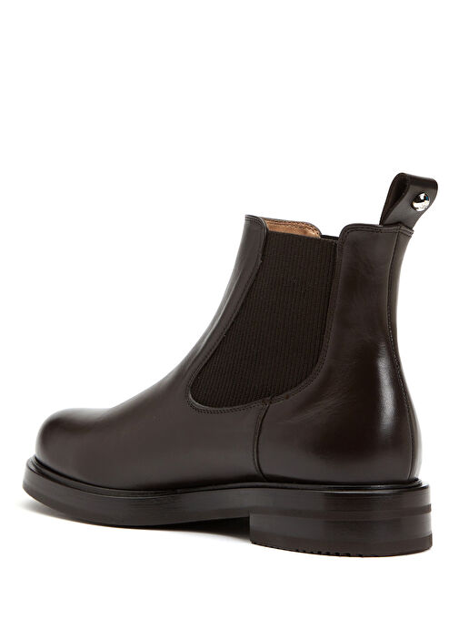 Kahverengi Lastikli Kadın Deri Bot - Görsel 4