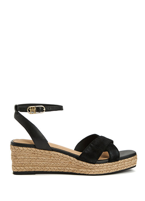 Siyah Kadın Deri Espadril - Görsel 2