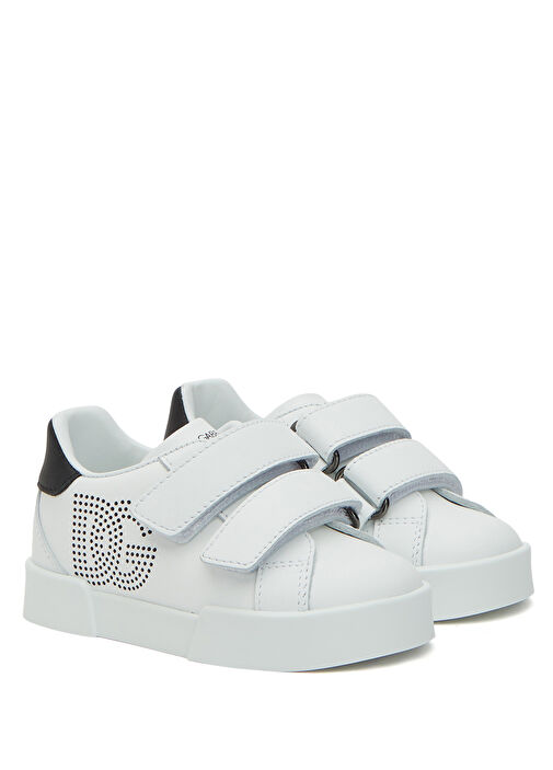 Beyaz Erkek Çocuk Deri Sneaker - Görsel 3