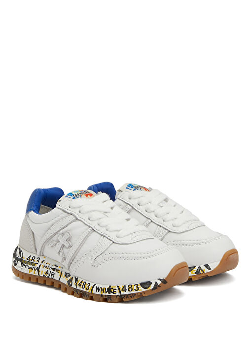 Sky Beyaz Unisex Çocuk Deri Sneaker - Görsel 3