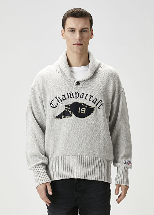 Champion gray sweater best sale