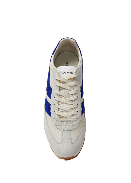 Mick Beyaz Mavi Erkek Deri Sneaker - Görsel 5