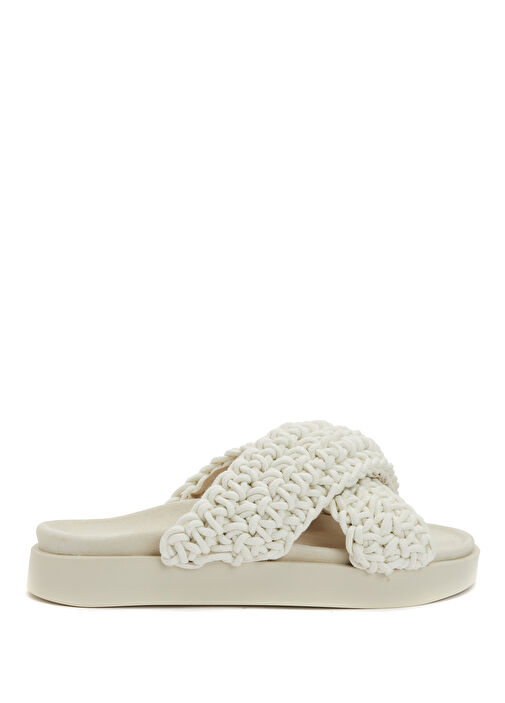 Beyaz Kadın Terlik - Görsel 2