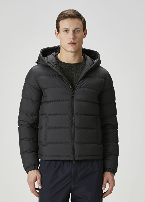 Siyah Kapüşonlu Puff Mont - Görsel 2