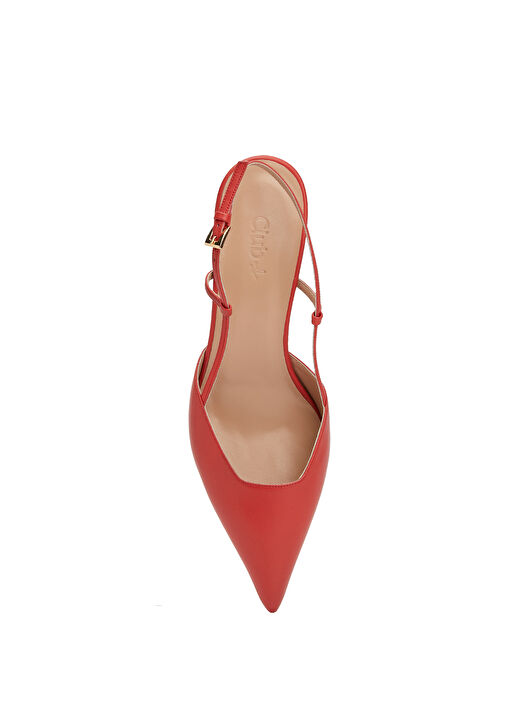 Mercan Deri Topuklu Ayakkabı - Görsel 5