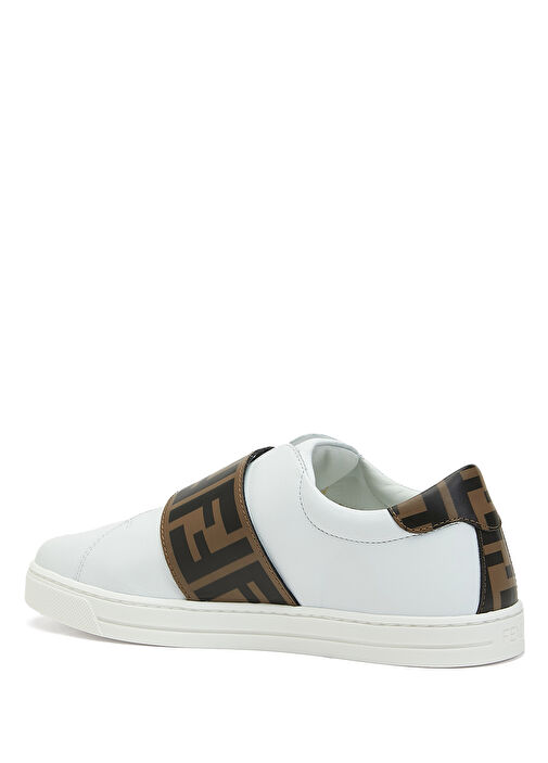 Beyaz Unisex Çocuk Deri Sneaker - Görsel 4