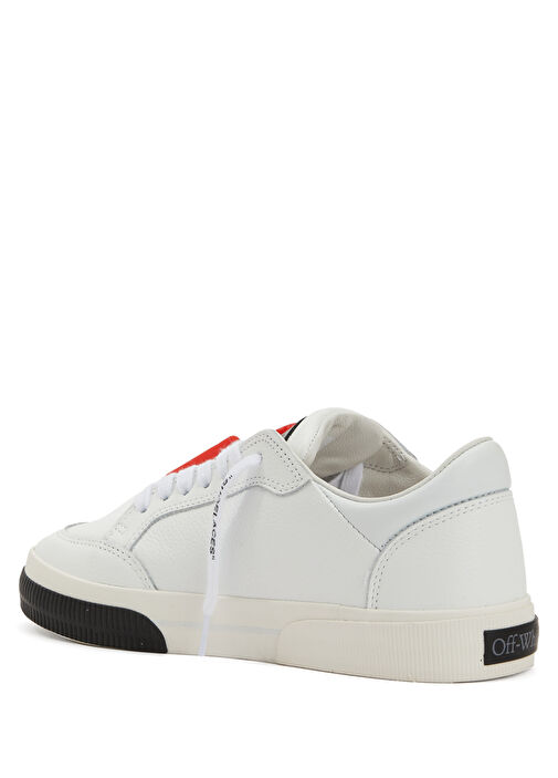 Vulcanized Siyah Beyaz Kadın Deri Sneaker - Görsel 4