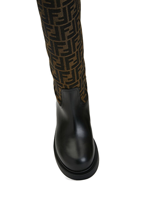 Siyah Kahve Kadın Deri Çizme - Görsel 5