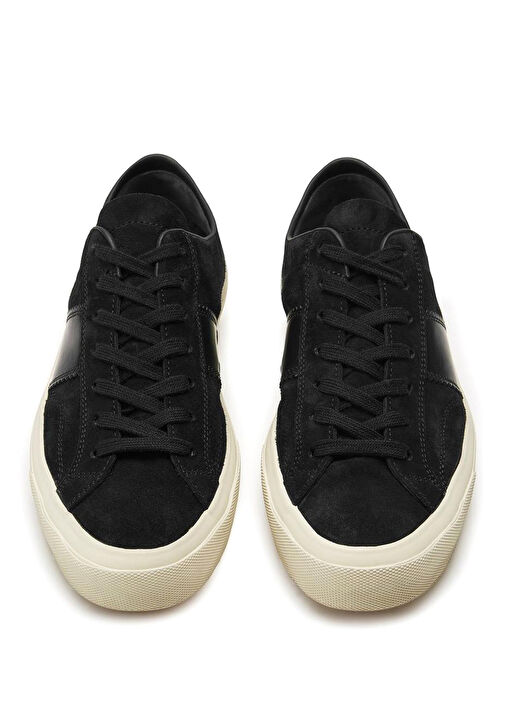Cambridge Siyah Erkek Deri Sneaker - Görsel 3