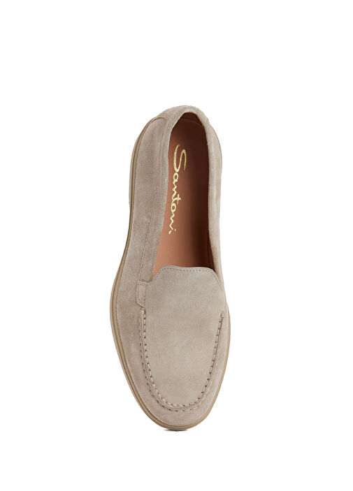 Kahverengi Kadın Süet Loafer - Görsel 5