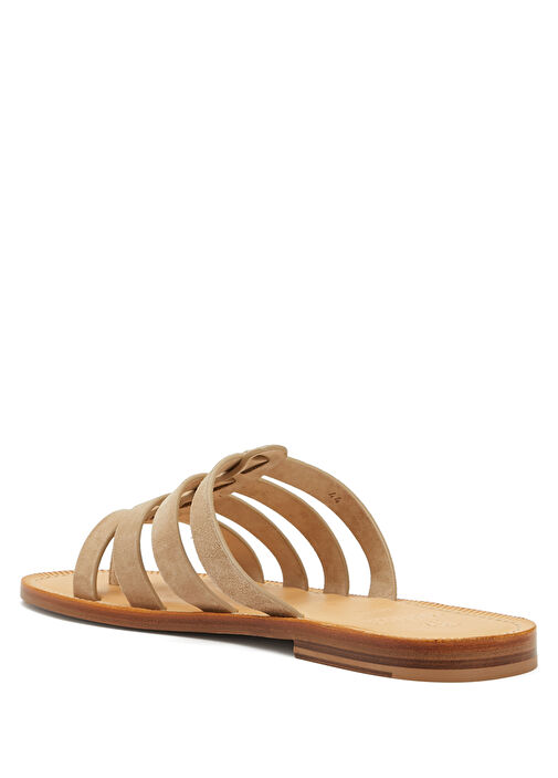 Bej Erkek Deri Terlik - Görsel 4